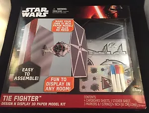 Star Wars Tie Fighter 3D Paper Model Licensed Disney Product - Picture 1 of 2