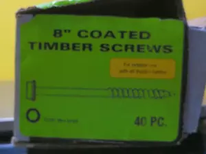 MENARDS BRAND Steel E-Coat Hex Head Wood Screws 8 in. - Picture 1 of 1