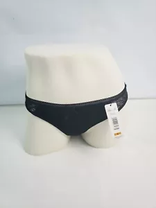 Rene Rofe women's Black Knit Thong Panty Lingerie Underwear size Small - Picture 1 of 7