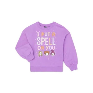Disney Hocus Pocus Girls Halloween Fleece Sweatshirt XL - Picture 1 of 3