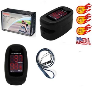 Pulse Oximetro LED SPO2 punta di dita monitor saturazione sangue ossigeno, custodia, softbag - Foto 1 di 12