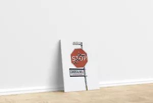 Banksy Señal de Stop Drones guerra Camino Comercial Pared Lienzo reimpreso famoso Arte de Pared - Imagen 1 de 4