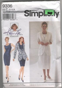 Simplicity 9336 Misses Petite Kleid & Jacke Größe 12-16 UNGESCHNITTEN SEHR GUTER ZUSTAND - Bild 1 von 1