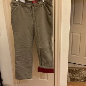 NWT Mens Coleman Fleece Lined Carpenter Work Canvas Pants Size 38 X 30 - Picture 1 of 5