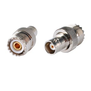 Paquete de 2 adaptadores BNC hembra a UHF SO-239 hembra para transmisor FM de radio CB - Imagen 1 de 4