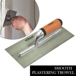 Plastering Trowel Smooth Handy Tool Rolson Soft Grip Handle Spring Steel 280mm - Picture 1 of 12