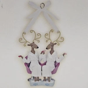 2009 Hallmark Keepsake Christmas Ornament Spa-lendid Friends! Reindeer Spa Girls - Picture 1 of 12