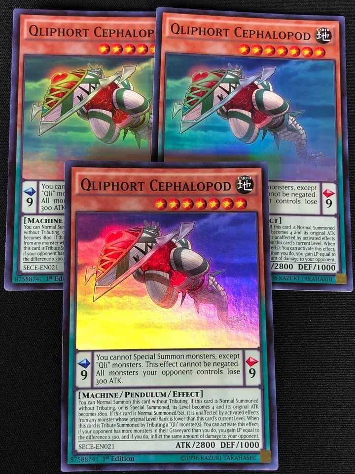 YUGIOH QLIPHORT CEPHALOPOD SECE-EN021 1ST SUPER X3 (NM) - Image 1 of 1