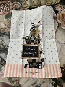 MACKENZIE-CHILDS WHAT’S COOKING COURTLY CHECK DISH TOWEL NIP - Picture 1 of 9