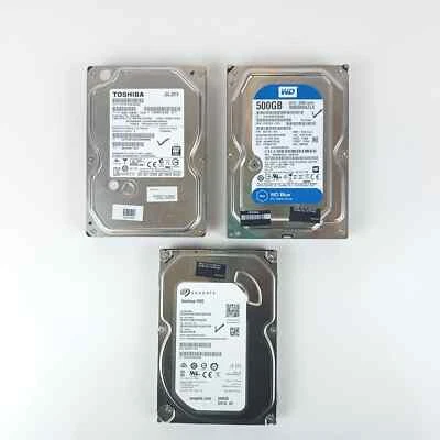 3.5" Hard Drive SATA HDD 500GB 100% Health - Various Brands - Charity - Image 1 of 4