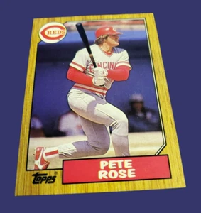 1987 Topps Pete Rose Cincinnati Reds MLB Baseball Trading Card #200 With Errors - Picture 1 of 17