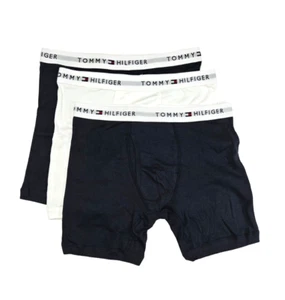Calzoncillo boxer clásico Tommy Hilfiger X3507 algodón logotipo cintura paquete de 3, azul marino/blanco, M - Imagen 1 de 3
