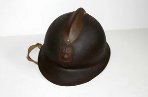 ANTIQUE - ANCIEN CASQUE DE SAPEUR POMPIER FIN XIXeme SIECLE INITIALE DP - METAL - Foto 1 di 8
