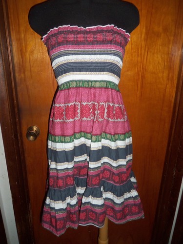 UNDERCOVER Abito da sole sexy Victoria's Secret Moda International senza spalline tubo a righe tubo S