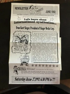 Fanzine NORTHERN CALIFORNIA CARTOON & HUMOR ASSOCIATION Newsletter 6/1992 - Foto 1 di 2