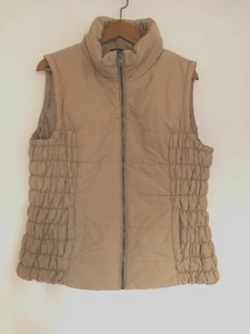 M&S Gilet Bodywarmer Size XL Lightly Padded Stone Colour Pockets Stretch VGC - Picture 1 of 6
