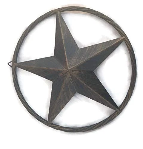 Rustic Bronze Circle Star - 6.25 Inch Hanging - Image 1 of 1