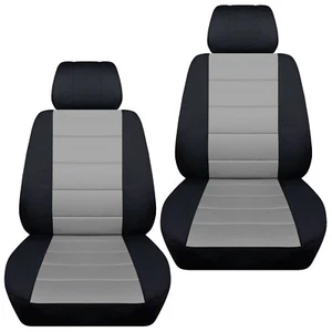 Juego fundas asiento coche delanteras para Toyota Highlander 2001-2019 negro y plata - Imagen 1 de 1