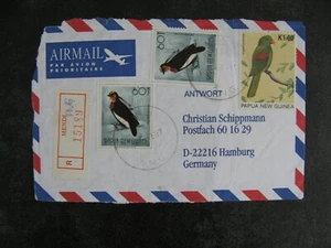 PAPUA NEW GUINEA, front of R-cover (Mendi) to Germany 1997, birds - Picture 1 of 2
