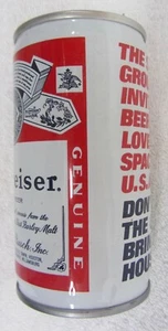Vintage 1977 Budweiser Houston Stahl Bier DOSE BUD SPACE CITY Southern Chapter XC - Bild 1 von 5