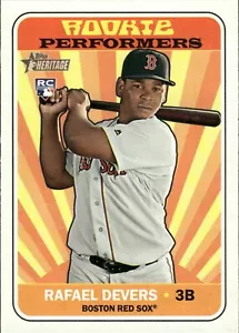 2018 Topps Heritage Rookie Performers Insert RP-RD Rafael Devers Red Sox RC - Picture 1 of 1