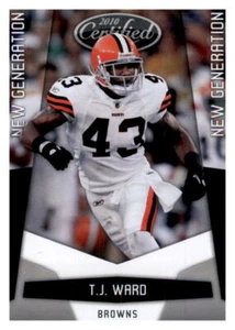 2010 Certificato TJ Ward #d /999 Rookie RC Set Inserto Rottura Rifrattore Marrone #227 - Foto 1 di 2