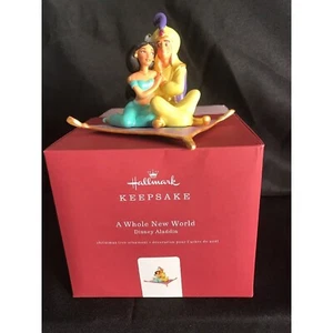 Hallmark Keepsake Disney Aladdin A Whole New World Porcelain Ornament - Picture 1 of 2