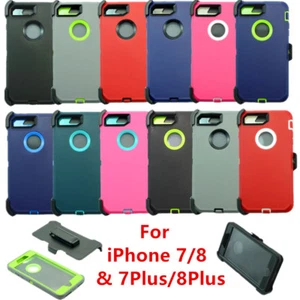 For Apple iPhone 8 7 6S Plus Shockproof Defender Case Cover w/Screen & Belt Clip - Picture 1 of 89