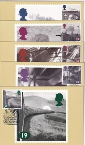 Tarjetas GB 1994 PHQ ~ The Age of Steam Set PHQ 158 ~ Estampillas y FDC al frente - Imagen 1 de 1