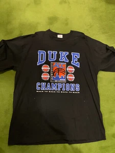 Vintage Duke Basketball T-Shirt XXL 2002 ACC Champions 4 in a row - Picture 1 of 1