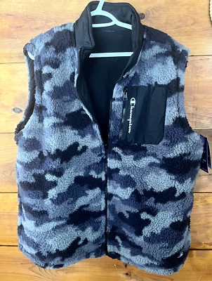 Chaleco polar reversible de pelo alto Champion para hombre en camuflaje munición X-grande Foto 1 de 4