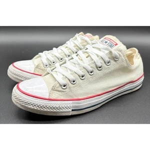 Converse All Star Low Top Uomo Taglia 10 Sneakers Scarpe Tela Beige Pizzo Classiche - Foto 1 di 7