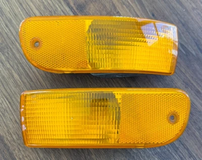 Juego de 2 lentes intermitentes delanteras izquierda y derecha Porsche 911 993 1996 OEM Foto 1 de 4