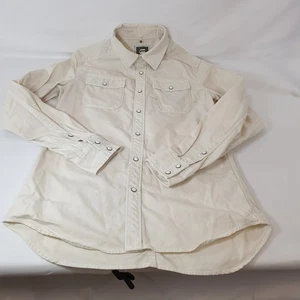 G Star Raw Shirt Mens Worker Overshirt Field Jacket Beige Snap Buttons Size M - Picture 1 of 23