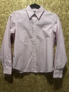 Lauren Ralph Lauren Petite No Iron Pink Striped Button Down Size SP - Picture 1 of 7