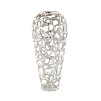 Aluminum Metal Decorative Vase Cutout Coral Centerpiece Vase, Vase for Home D... - Image 1 of 4