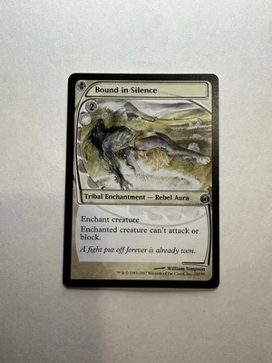 Bound in Silence LP Future Sight Magic The Gathering Mtg Lightly Played Aura - Image 1 of 2