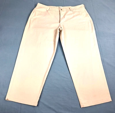 Lee Women's Pants Khaki Plus Size 18W Ins 27" At the Waist Tan Beige Flat Front - Image 1 of 4