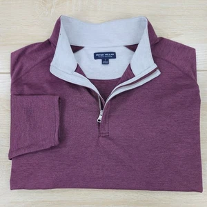 NO LOGOS Men's L Peter Millar Crown Crafted Stealth Performance Zip Pullover - Picture 1 of 7
