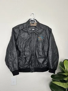 Vintage 70s 80s USAF Type A-2 Flyer's Leather Bomber Jacket S.A AEROTEC Size XL - Picture 1 of 19