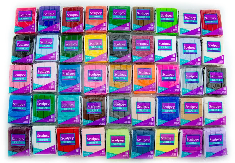 Sculpey III Polymer Clay Lot 45 Assorted Colors 2oz Blocks Oven Bake Clay - Image 1 of 1