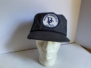 Vintage Denim SnapBack Mütze Kappe 80er Basso Chemical Jax FL Trucker Netzrücken Made USA - Bild 1 von 7