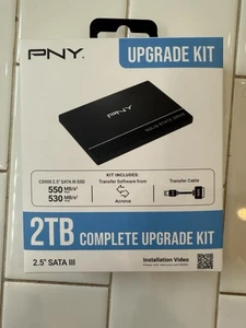 PNY 2TB CS900 2,5" SATA-III SSD komplettes Upgrade Kit mit Übertragungskabel - Bild 1 von 2