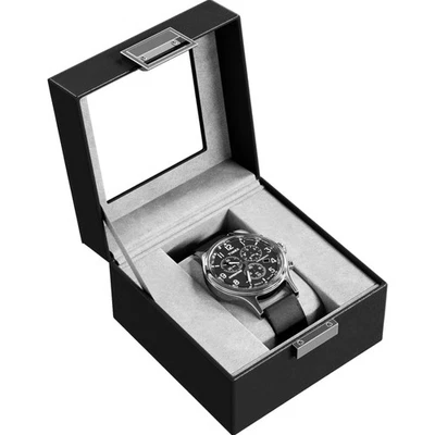 Uhrenbox Uhrenschrank 1 Fach Glasdeckel Schönes Geschenk Herren - Bild 1 von 2