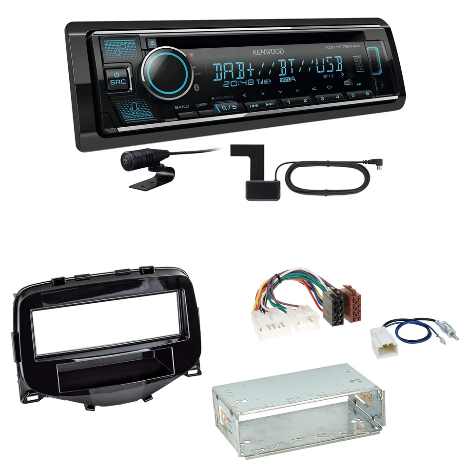 Kenwood KDC-BT760DAB Bluetooth DAB Einbauset Toyota Aygo Citroen C1 Peugeot 108 - Bild 1 von 1