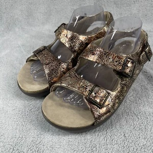 SAS Relaxed Heel Strap Walking Sandal Women's Size 10 M Metallic Gold - Picture 1 of 9