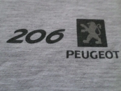 T-SHIRT / Tee shirt 206 Peugeot - gris très clair -  coton - Taille L - Photo 1/4