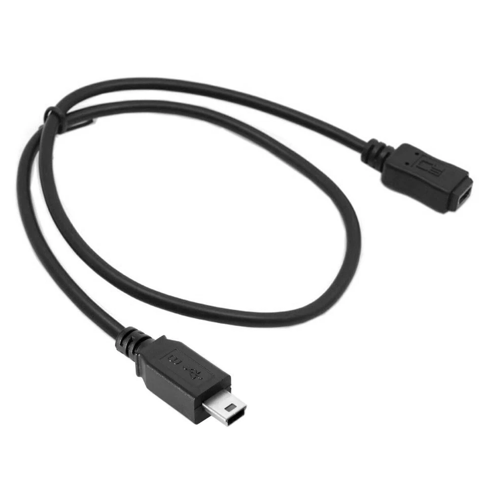 50cm Mini USB B Type 5Pin Male to Female Extension Cable for GPS Hard Disk - Image 1 of 4