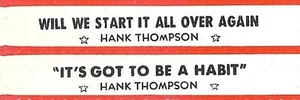 Jukebox Title Strip - Hank Thompson: "It's Got To Be A Habit" - '61 - Version 2 - Picture 1 of 1