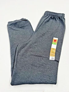 24A09 Hanes DGM15 Men's Ecosmart Drawstring Sweat Pants SMALL Gray - Picture 1 of 3